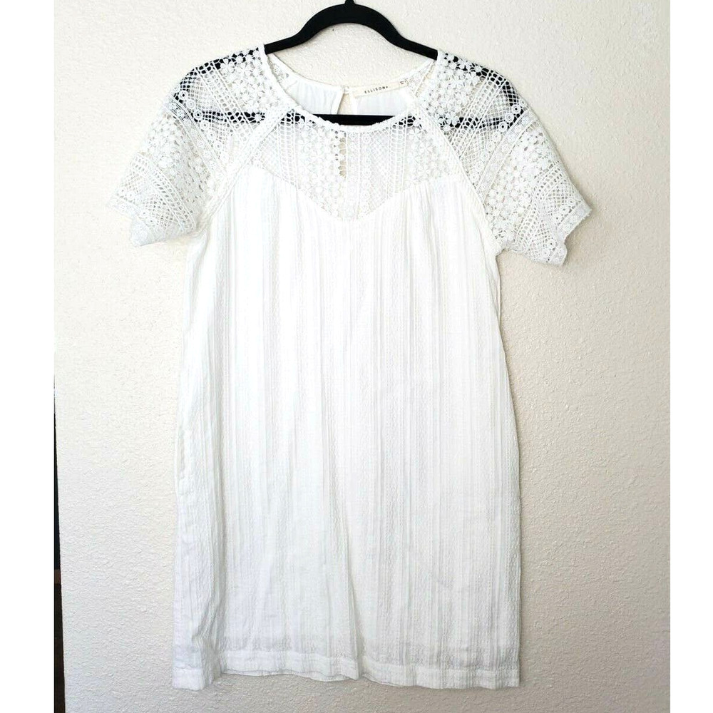 Ellison White Crochet & Lace Mini‎ Dress
